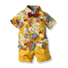 Load image into Gallery viewer, Children Clothing Sets Tops/Shorts Belt 3 Pcs