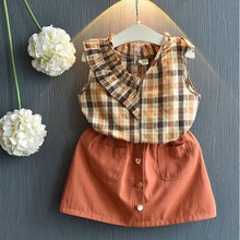 Load image into Gallery viewer, Girl Floral Sleeveless T-shirt+Solid Shorts 2PCS Suit Fashion 3-7T