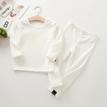 Load image into Gallery viewer, Unisex Kid's Ribbed Fitted Pajamas Top and Pant Set
