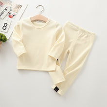 Load image into Gallery viewer, Unisex Kid's Ribbed Fitted Pajamas Top and Pant Set