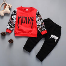 Load image into Gallery viewer, Unisex Cotton Long Sleeve Tracksuit T-Shirt Pants 2 Pcs/Suit