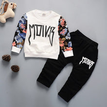 Load image into Gallery viewer, Unisex Cotton Long Sleeve Tracksuit T-Shirt Pants 2 Pcs/Suit