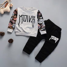 Load image into Gallery viewer, Unisex Cotton Long Sleeve Tracksuit T-Shirt Pants 2 Pcs/Suit