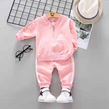 Load image into Gallery viewer, Unisex Cotton Long Sleeve Tracksuit T-Shirt Pants 2 Pcs/Suit