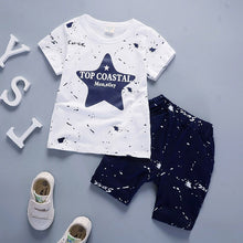 Load image into Gallery viewer, infant & Toddler Boy Cotton Short Sleeves Clothes Tops + Pants