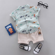 Load image into Gallery viewer, infant & Toddler Boy Cotton Short Sleeves Clothes Tops + Pants