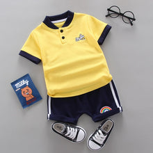 Load image into Gallery viewer, infant & Toddler Boy Cotton Short Sleeves Clothes Tops + Pants