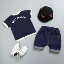 Load image into Gallery viewer, Unisex Cotton Letter Short Sleeves T-Shirt 2PCS/set