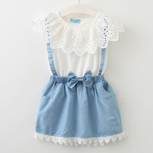 Load image into Gallery viewer, Girls Beautiful Floral Flower Sleeve, O-neck Clothing, Shorts Suit 2Pcs Clothes