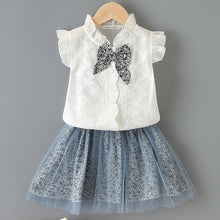 Load image into Gallery viewer, Girls Beautiful Floral Flower Sleeve, O-neck Clothing, Shorts Suit 2Pcs Clothes