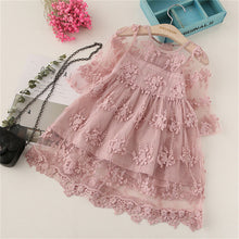 Load image into Gallery viewer, Girls Summer Lace And Ball Design Party Dress