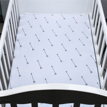 Load image into Gallery viewer, 100% Cotton Fitted Sheet For Baby Crib Mattress Cover Protector