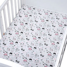 Load image into Gallery viewer, 100% Cotton Fitted Sheet For Baby Crib Mattress Cover Protector