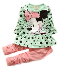 Load image into Gallery viewer, 2PCS  Girls Baby Cotton Cartoon Long Sleeve Set