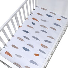 Load image into Gallery viewer, 100% Cotton Fitted Sheet For Baby Crib Mattress Cover Protector
