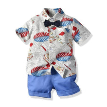 Load image into Gallery viewer, Children Clothing Sets Tops/Shorts Belt 3 Pcs