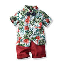 Load image into Gallery viewer, Children Clothing Sets Tops/Shorts Belt 3 Pcs