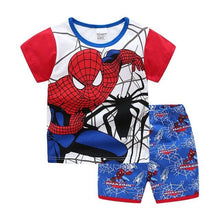 Load image into Gallery viewer, Superhero short sleeve pajamas