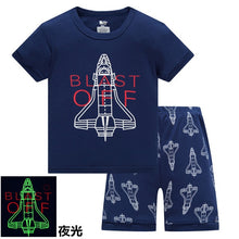 Load image into Gallery viewer, Superhero short sleeve pajamas