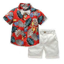 Load image into Gallery viewer, Children Clothing Sets Tops/Shorts Belt 3 Pcs