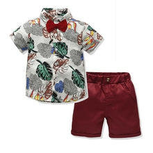 Load image into Gallery viewer, Children Clothing Sets Tops/Shorts Belt 3 Pcs