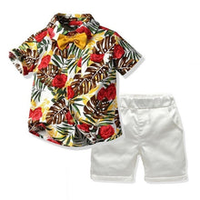 Load image into Gallery viewer, Children Clothing Sets Tops/Shorts Belt 3 Pcs