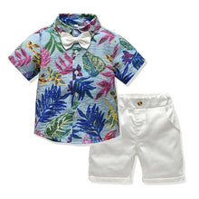 Load image into Gallery viewer, Children Clothing Sets Tops/Shorts Belt 3 Pcs