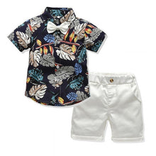 Load image into Gallery viewer, Children Clothing Sets Tops/Shorts Belt 3 Pcs