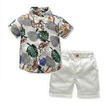 Load image into Gallery viewer, Children Clothing Sets Tops/Shorts Belt 3 Pcs