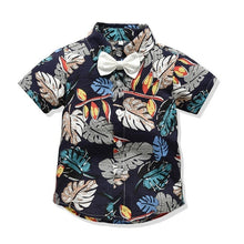 Load image into Gallery viewer, Children Clothing Sets Tops/Shorts Belt 3 Pcs