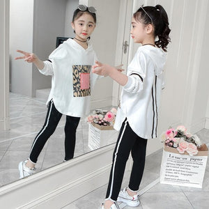 Girls long sleeve tops +pants 2pieces tracksuit set