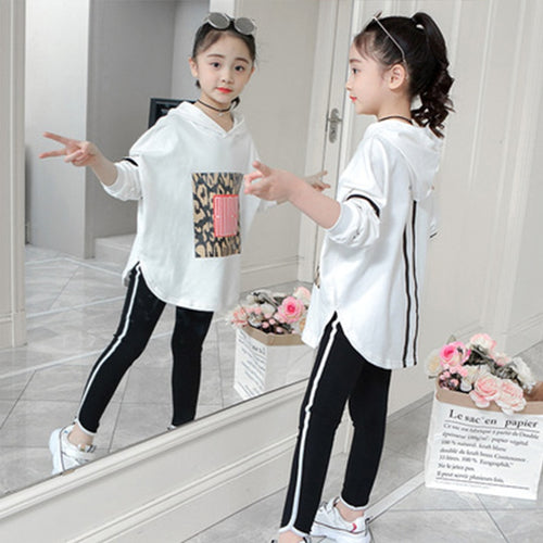 Girls long sleeve tops +pants 2pieces tracksuit set