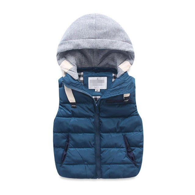 Unisex cotton-padded thicken vest for children