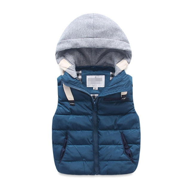 Unisex children warm vest cotton-padded thicken waistcoat outwear vest