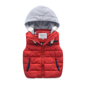 Unisex cotton-padded thicken vest for children