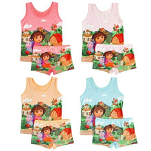 Load image into Gallery viewer, Cartoon girls clothing sets top+pant 2Pcs/sets and casual boys clothes sport suits outfit