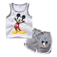 Load image into Gallery viewer, Cartoon girls clothing sets top+pant 2Pcs/sets and casual boys clothes sport suits outfit