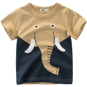 Boy Cartoon Printed  Dinosaur T-Shirt
