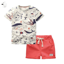 Load image into Gallery viewer, 2PCS Children&#39;s Sets Boys O-Neck T-Shirt and Pants Shorts