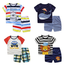 Load image into Gallery viewer, Cartoon toddler girls clothing sets top+pant 2Pcs/sets and casual boys clothes sport suits outfit