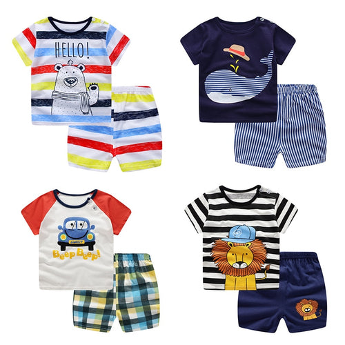 Cartoon toddler girls clothing sets top+pant 2Pcs/sets and casual boys clothes sport suits outfit