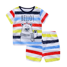 Load image into Gallery viewer, Cartoon toddler girls clothing sets top+pant 2Pcs/sets and casual boys clothes sport suits outfit