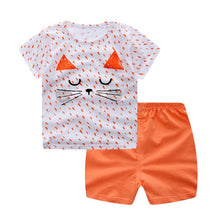 Load image into Gallery viewer, Cartoon toddler girls clothing sets top+pant 2Pcs/sets and casual boys clothes sport suits outfit