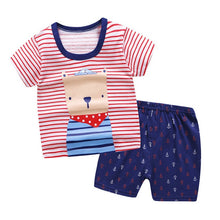 Load image into Gallery viewer, Cartoon toddler girls clothing sets top+pant 2Pcs/sets and casual boys clothes sport suits outfit