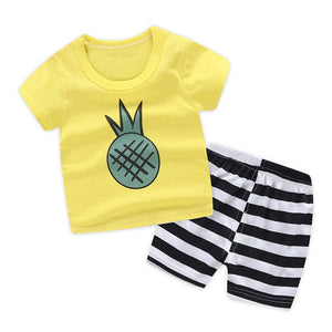 Cartoon toddler girls clothing sets top+pant 2Pcs/sets and casual boys clothes sport suits outfit