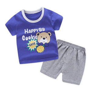 Cartoon toddler girls clothing sets top+pant 2Pcs/sets and casual boys clothes sport suits outfit