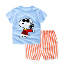 Load image into Gallery viewer, Cartoon toddler girls clothing sets top+pant 2Pcs/sets and casual boys clothes sport suits outfit