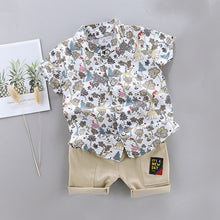 Load image into Gallery viewer, Toddler Boy Clothing Summer Print Set Short Sleeve Shirt Suit