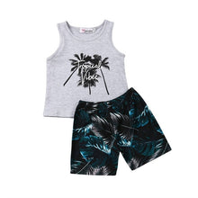 Load image into Gallery viewer, Toddler Boys Sleeveless Vest Tops Print Short Pants 2PCS Outfit Set