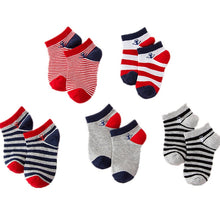 Load image into Gallery viewer, 5Pair Naval Strip Children Socks